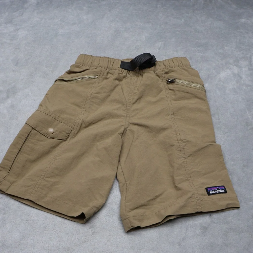 Patagonia Swim Shorts Boys Small Brown Elastic Waist Quick Dry Outdoor Everyday